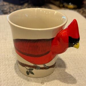 New Red 3D Cardinal Ceramic Mug, cup, tumbler.